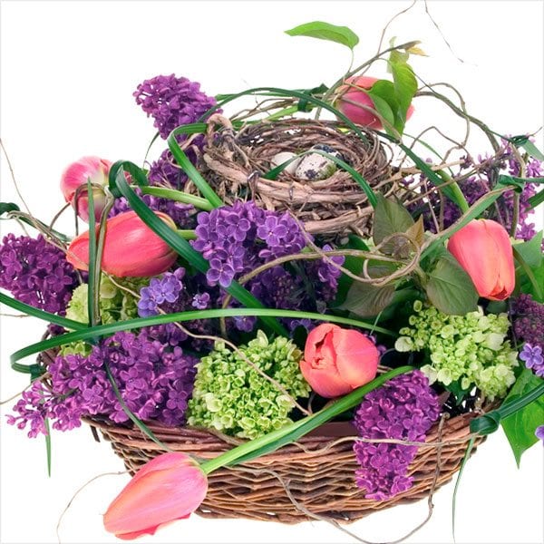 Lilac Basket _ photo courtsey of Kesler, Floral Design Institute